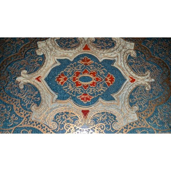 Vintage Italian Tooled Leather and Wood Hinged Jewelry Trinket Box 6.5 X 5 inch - Picture 4 of 8